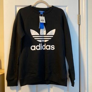 Black adidas crew neck sweatshirt